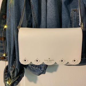 White Scalloped Kate Spade Purse